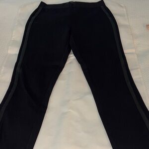 I CREW Black Side-Stripe Leggings